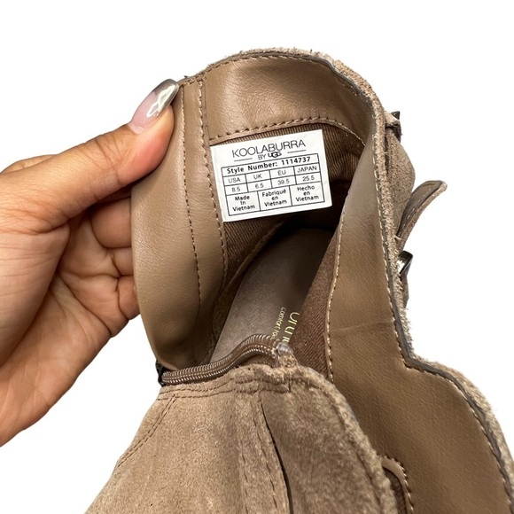 Koolaburra by UGG Erena Amphora Suede Heeled Ortholite Booties Women’s Size 8.5 - Picture 6 of 7